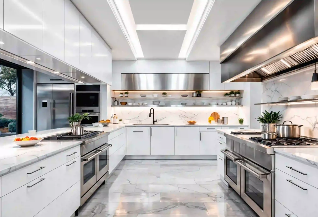 Luxury modern white kitchen