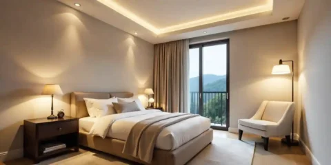 indoor bedroom lightening