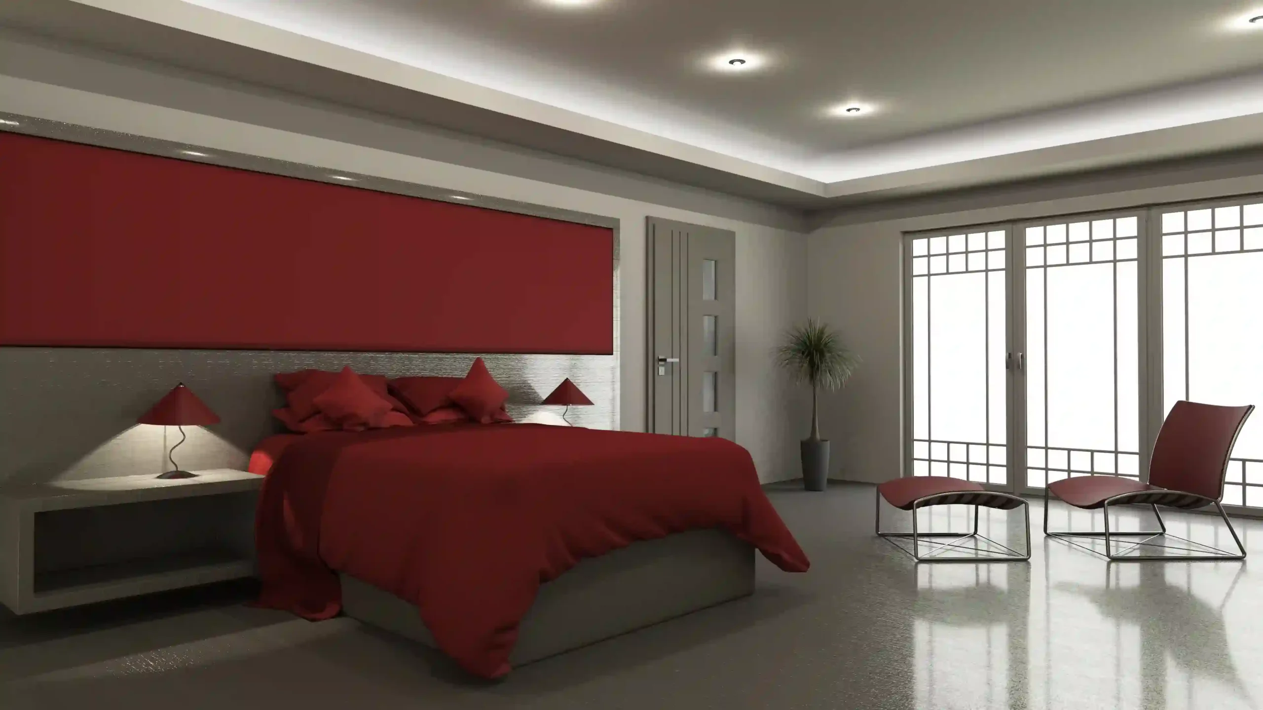 Luxury bed room decor