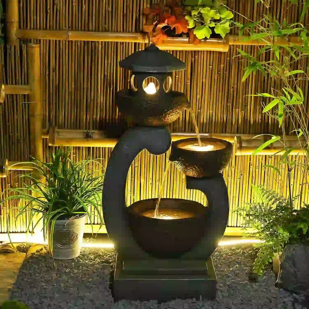 water feature in garden 