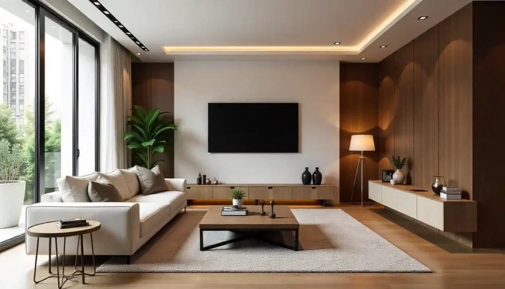 How to style a small living room with wooden decor ideas"