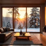 wooden wall design for living room simple