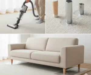 Fluffy carpet & furniture leg pads